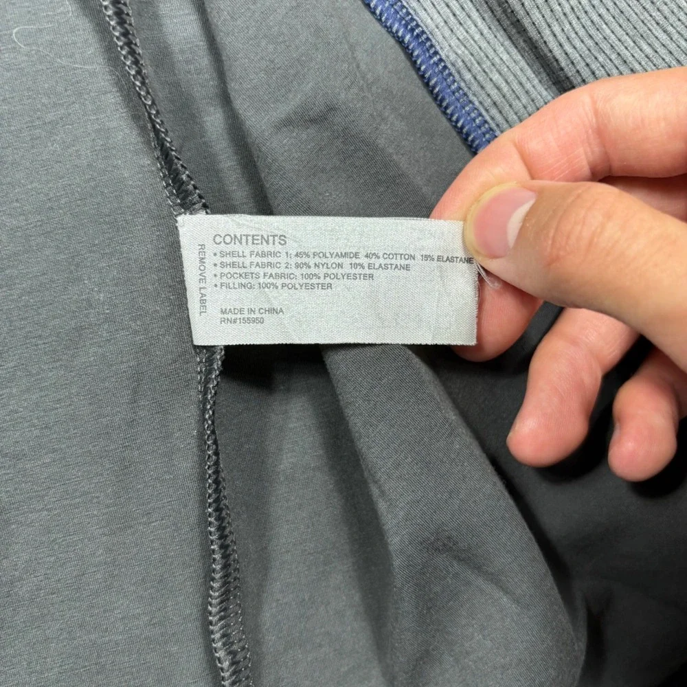 Greyson Yukon Hybrid Jacket Mens Medium Blue Gray Quilted Full Zip Golf Coat